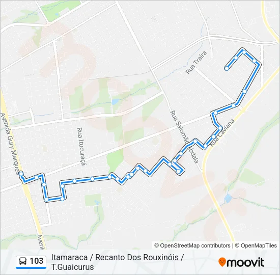 103 Bus Line Map