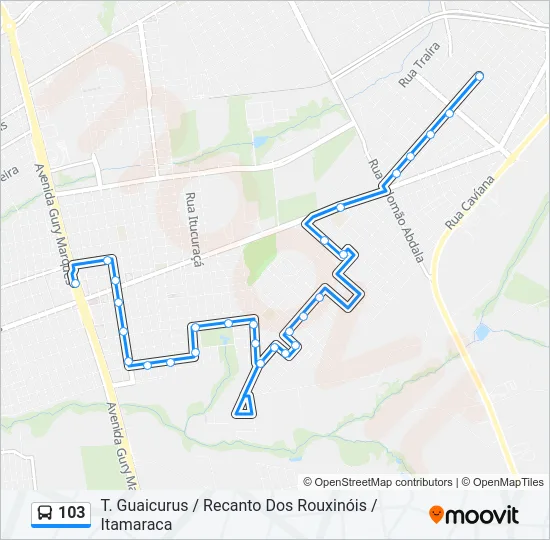 103 Bus Line Map