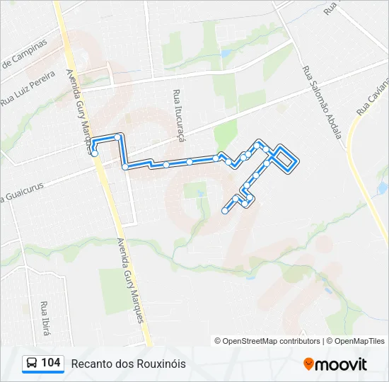 104 Bus Line Map