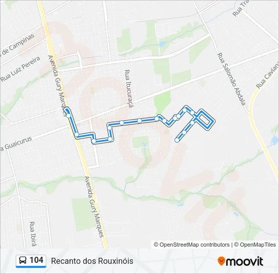 104 Bus Line Map