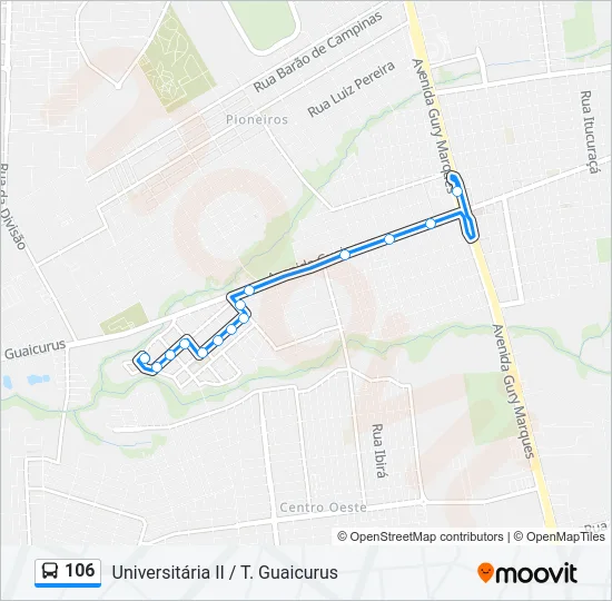 106 Bus Line Map