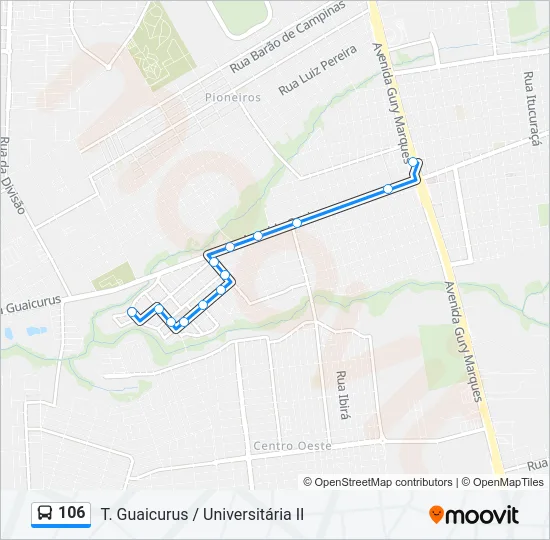 106 Bus Line Map
