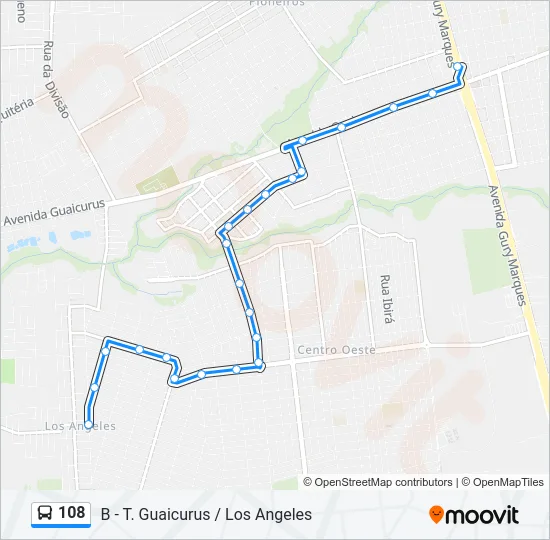 108 Bus Line Map