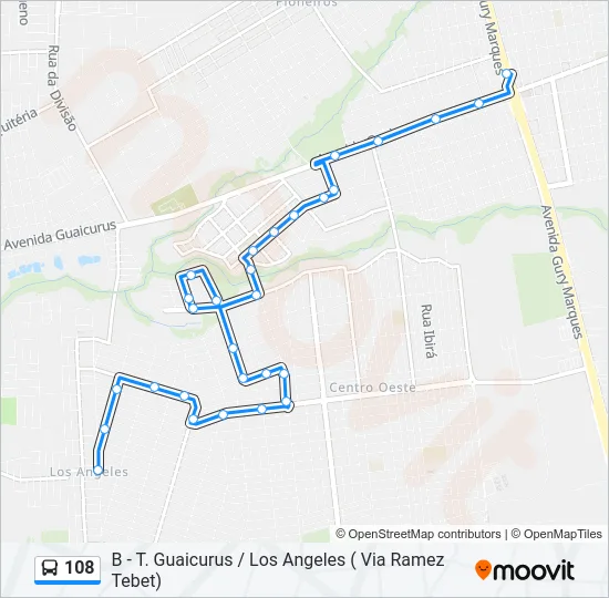 108 Bus Line Map