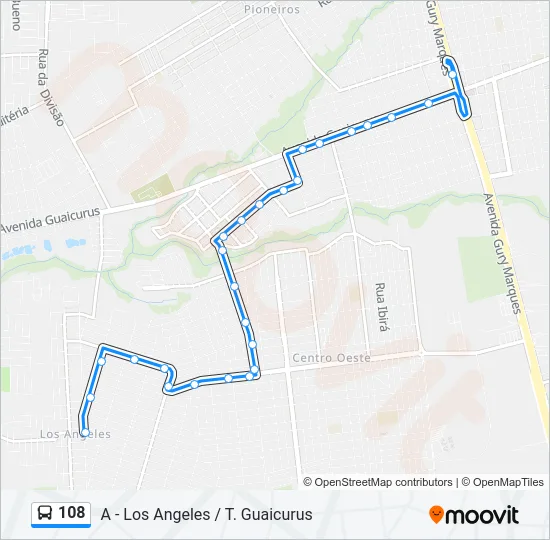 108 Bus Line Map