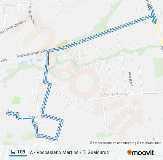 109 Bus Line Map