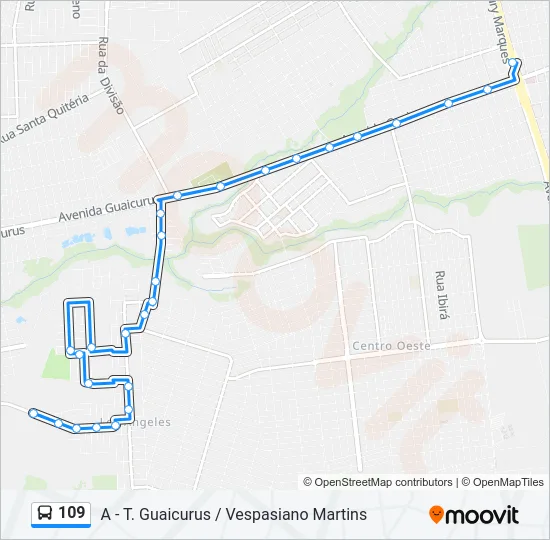 109 Bus Line Map