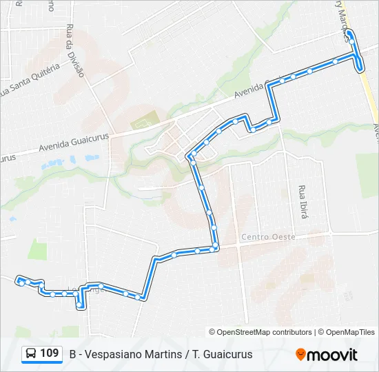 109 Bus Line Map
