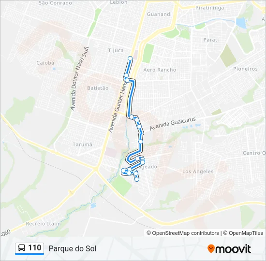 110 Bus Line Map