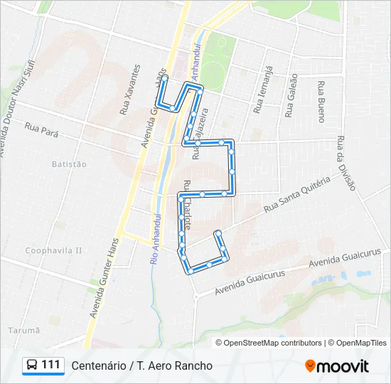 111 Bus Line Map