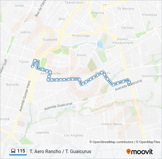115 Bus Line Map