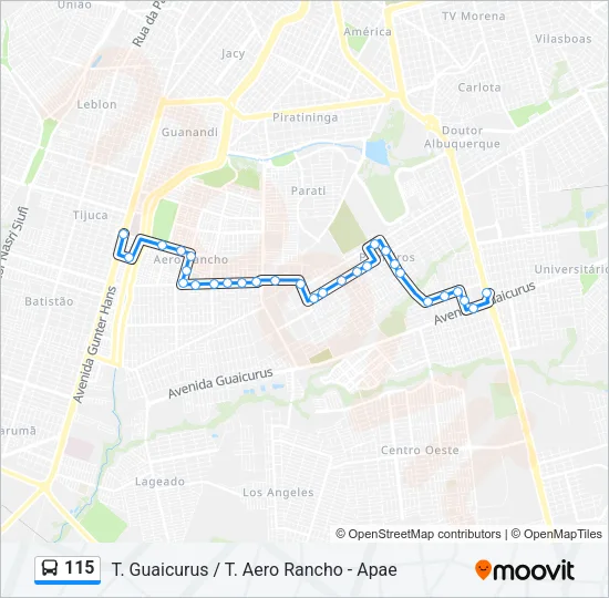 115 Bus Line Map