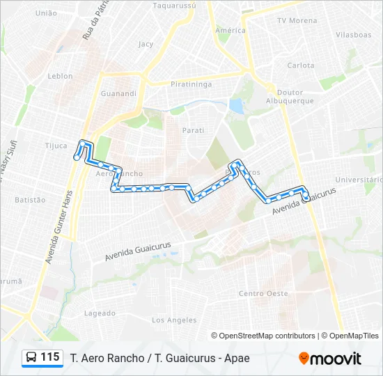 115 Bus Line Map