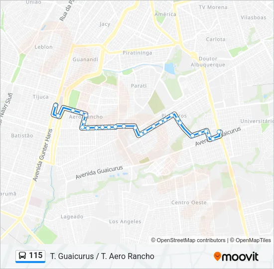 115 Bus Line Map