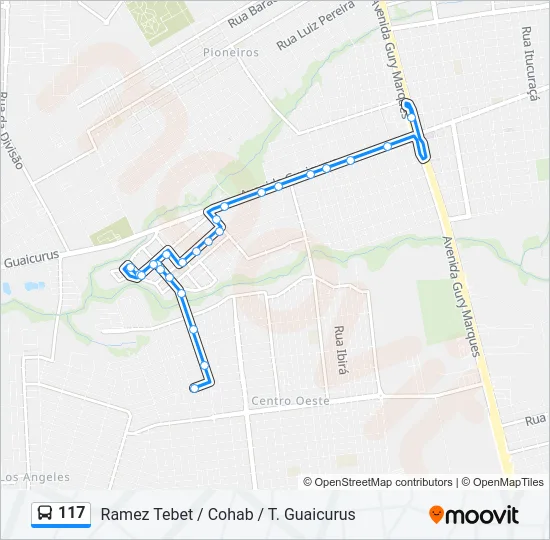 117 Bus Line Map
