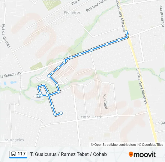 117 Bus Line Map