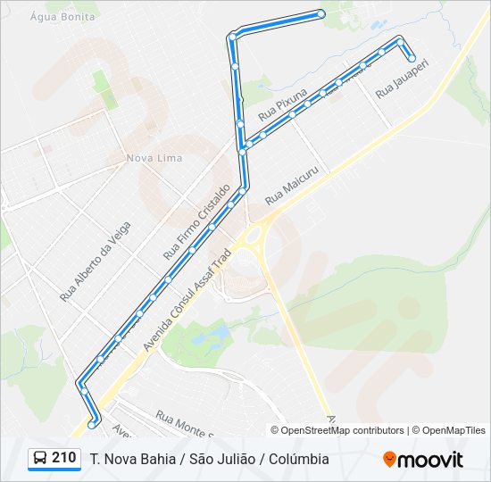 210 Bus Line Map