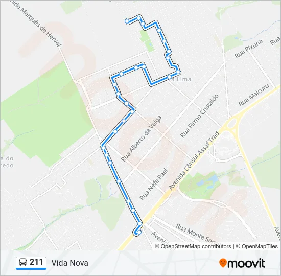 211 Bus Line Map