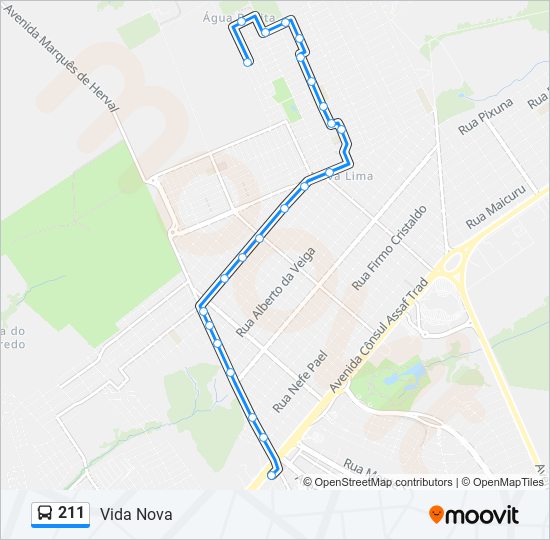 211 bus Line Map