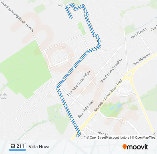 211 Bus Line Map