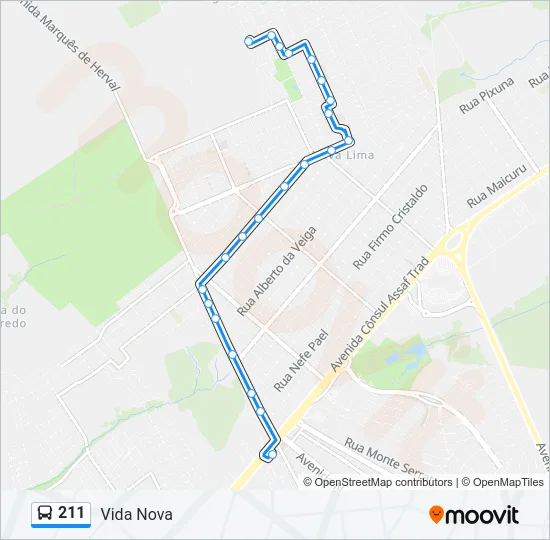 211 Bus Line Map