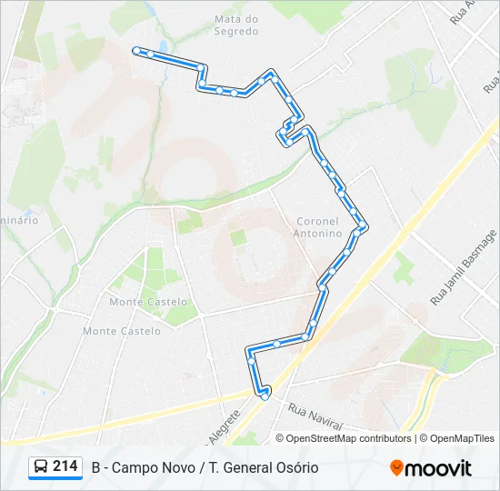 214 Bus Line Map