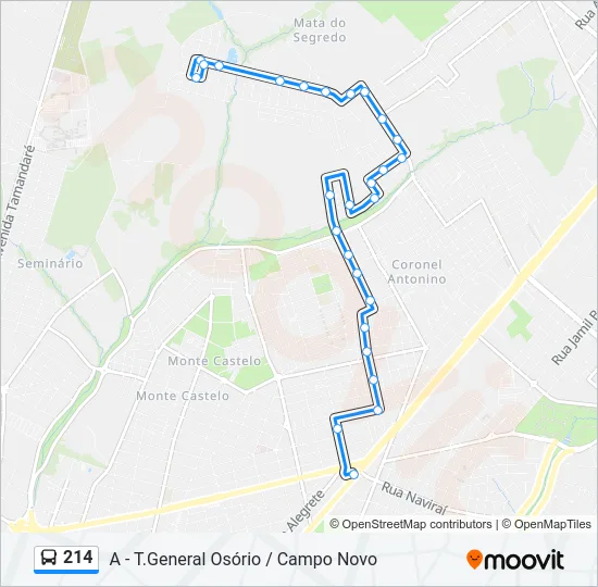 214 Bus Line Map