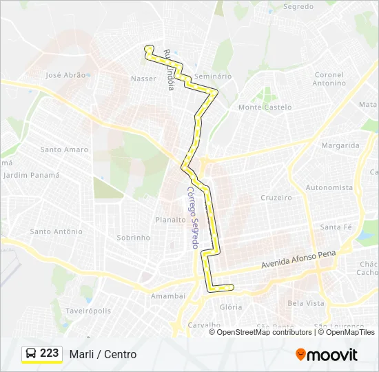 223 Bus Line Map