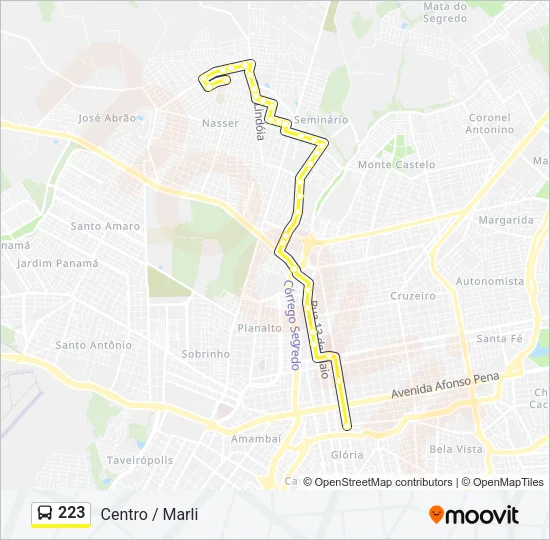 223 Bus Line Map