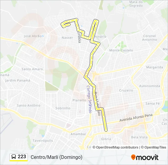 223 Bus Line Map