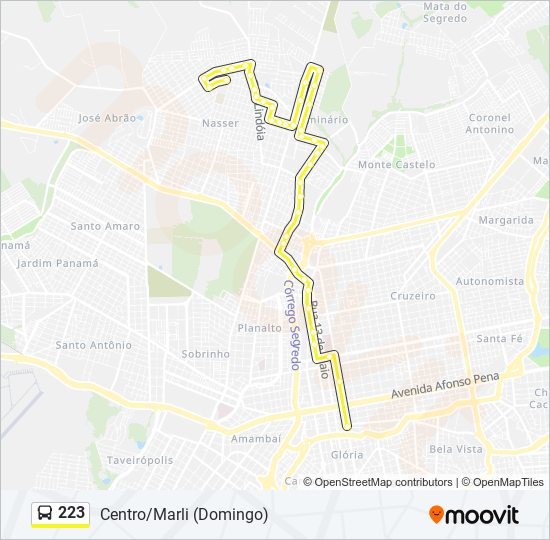 223 Route: Schedules, Stops & Maps - Centro/Marli (Domingo) (Updated)