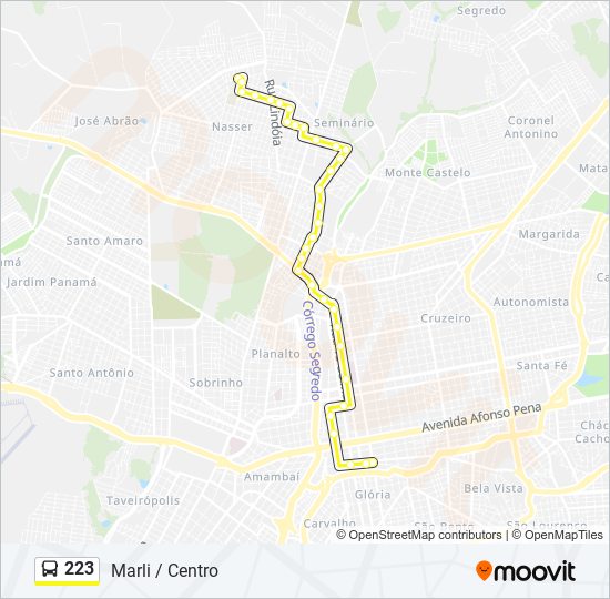 Rota da linha 34: horários, paradas e mapas - - Dom Bosco