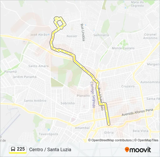225 Bus Line Map