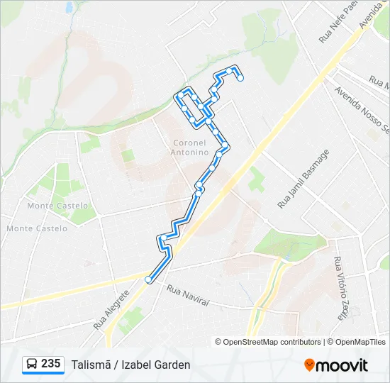 235 Bus Line Map