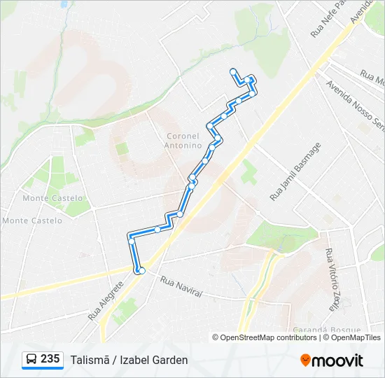 235 Bus Line Map