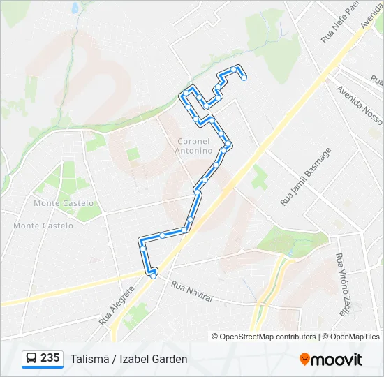 235 Bus Line Map