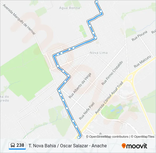 238 Bus Line Map