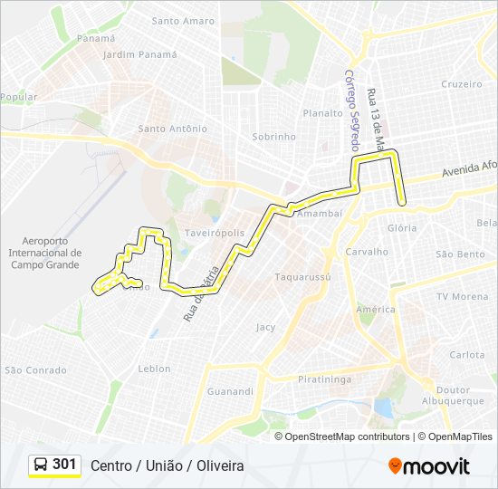 301 bus Line Map