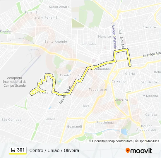 301 Bus Line Map