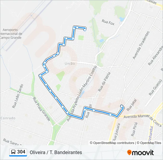 304 Bus Line Map