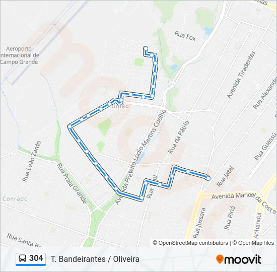 304 Bus Line Map