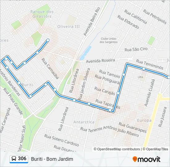 306 Bus Line Map