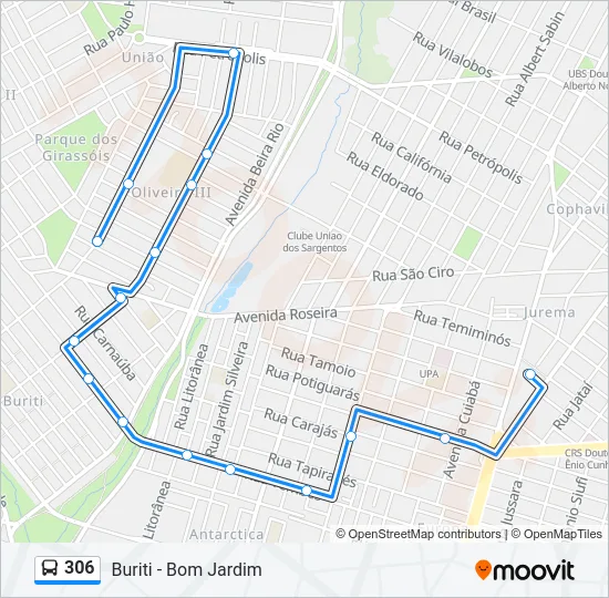 306 Bus Line Map