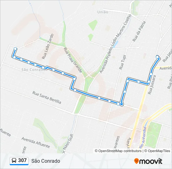 307 Bus Line Map