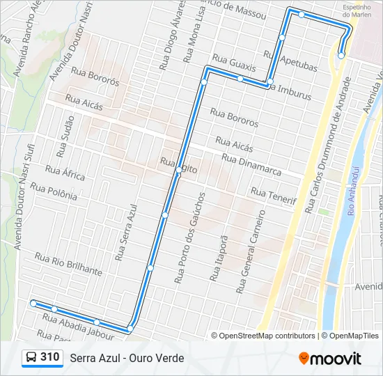 310 Bus Line Map