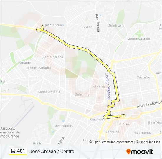 401 Bus Line Map