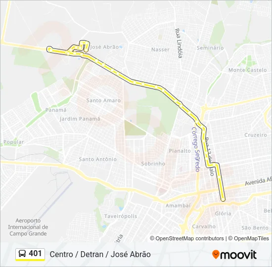 401 Bus Line Map