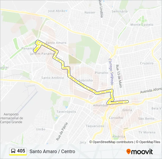 405 Bus Line Map