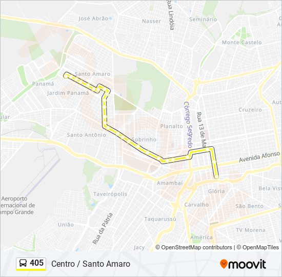 405 bus Line Map