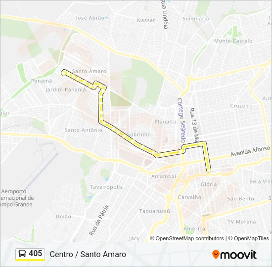 405 Bus Line Map